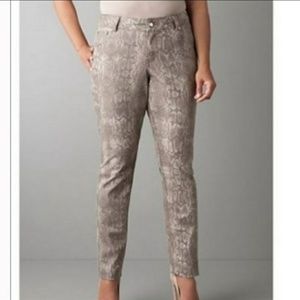 Lane Bryant Snakeskin Print Skinny Jean Sz 18